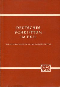 Soffke, Deutsches Schrifttum im Exil (1933 - 1950). (Umschlag)