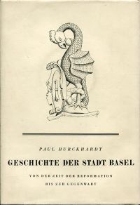 Burckhardt, Geschichte der Stadt Basel von der Zeit der Reformation bis zur Gege (Umschlag)