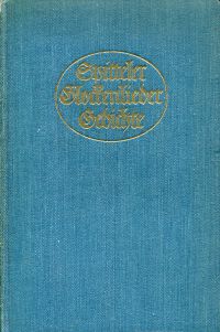 Spitteler, Glockenlieder. (Umschlag)