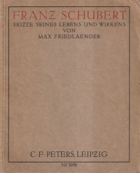 Friedlaender, Franz Schubert. (Umschlag)