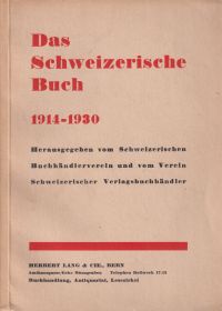 Das schweizerische Buch. (Umschlag)