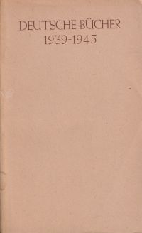 Eppelsheimer, Deutsche Bücher 1939-1945. (Umschlag)