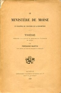Barth, Le ministère de Moïse (Umschlag)
