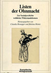 Honegger, Listen der Ohnmacht. (Umschlag)