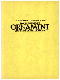 Wersin, Das elementare Ornament und seine Gesetzlichkeit. (Umschlag)