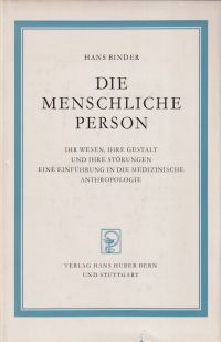 Binder, Die menschliche Person. (Umschlag)