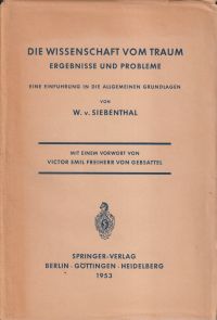 Siebenthal, Wissenschaft vom Traum (Umschlag)