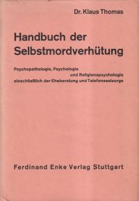 Thomas, Handbuch der Selbstmordverhütung. (Umschlag)
