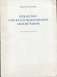 Poeschel, Zur Kunst- und Kulturgeschichte Graubündens. (Umschlag)