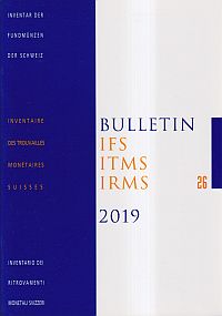 Bulletin IFS, ITMS, IRMS / IFS, Inventar der Fundmünzen der Schweiz, 26 (2019) (Umschlag)