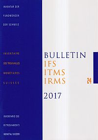 Bulletin IFS, ITMS, IRMS / IFS, Inventar der Fundmünzen der Schweiz, 24 (2017) (Umschlag)