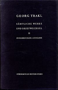 Trakl, Sämtliche Werke und Briefwechsel, Band 2: (Umschlag)