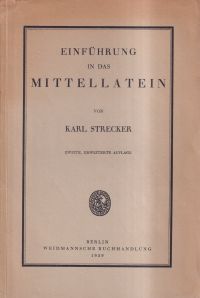 Strecker, Einführung in das Mittellatein. (Umschlag)