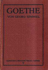 Simmel, Goethe. (Umschlag)