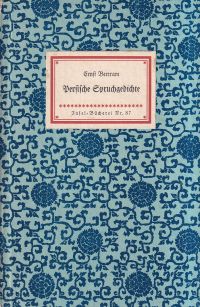 Bertram, Persische Spruchgedichte. (Umschlag)