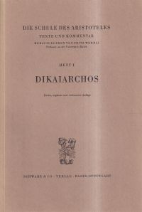 Wehrli, Die Schule des Aristoteles. (Umschlag)