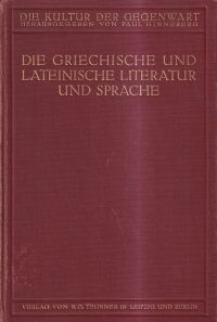 Die griechische und lateinische Literatur und Sprache. (Umschlag)