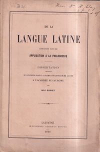 Bonnet, De la langue latine considerée dans son application à la philosophie. (Umschlag)