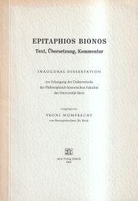 Mumprecht, Epitaphios Bionos. (Umschlag)
