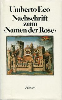 Eco, Nachschrift zum "Namen der Rose". (Umschlag)